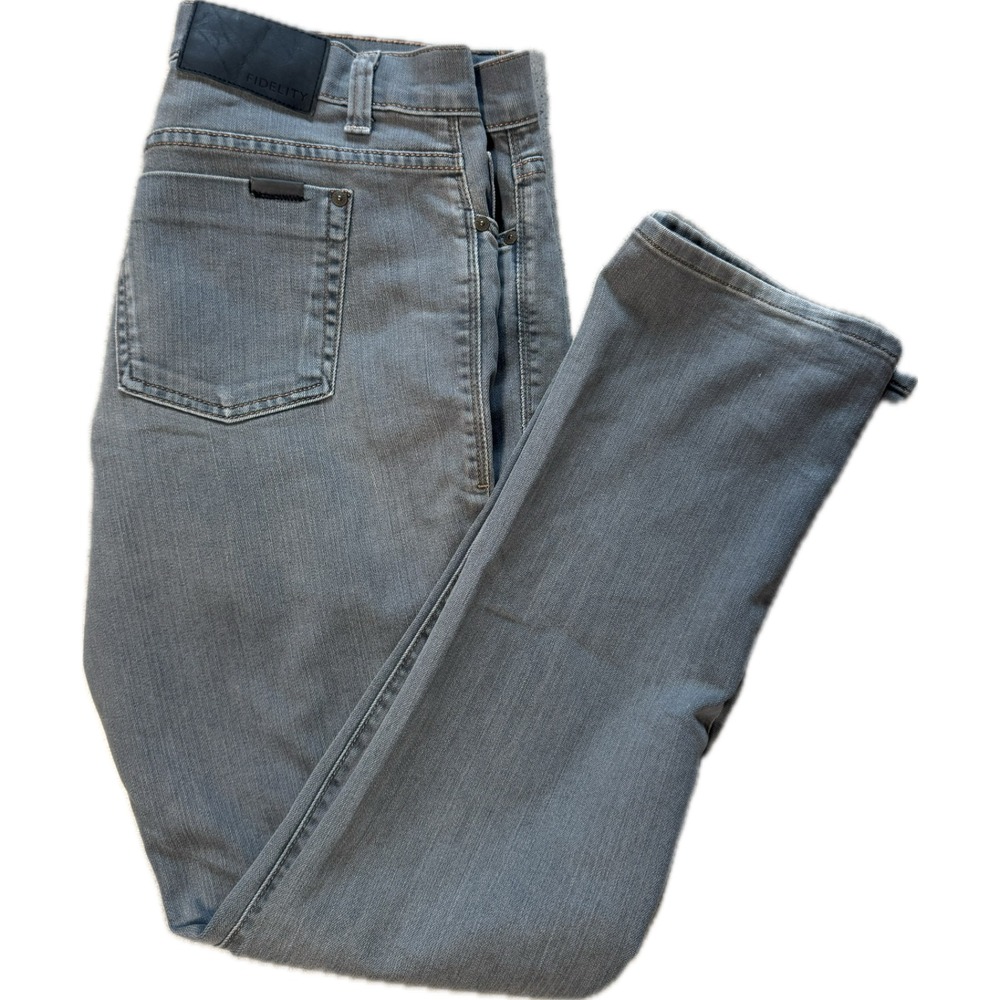 Fidelity Men’s Slim Straight Jeans - Light Gray Wash